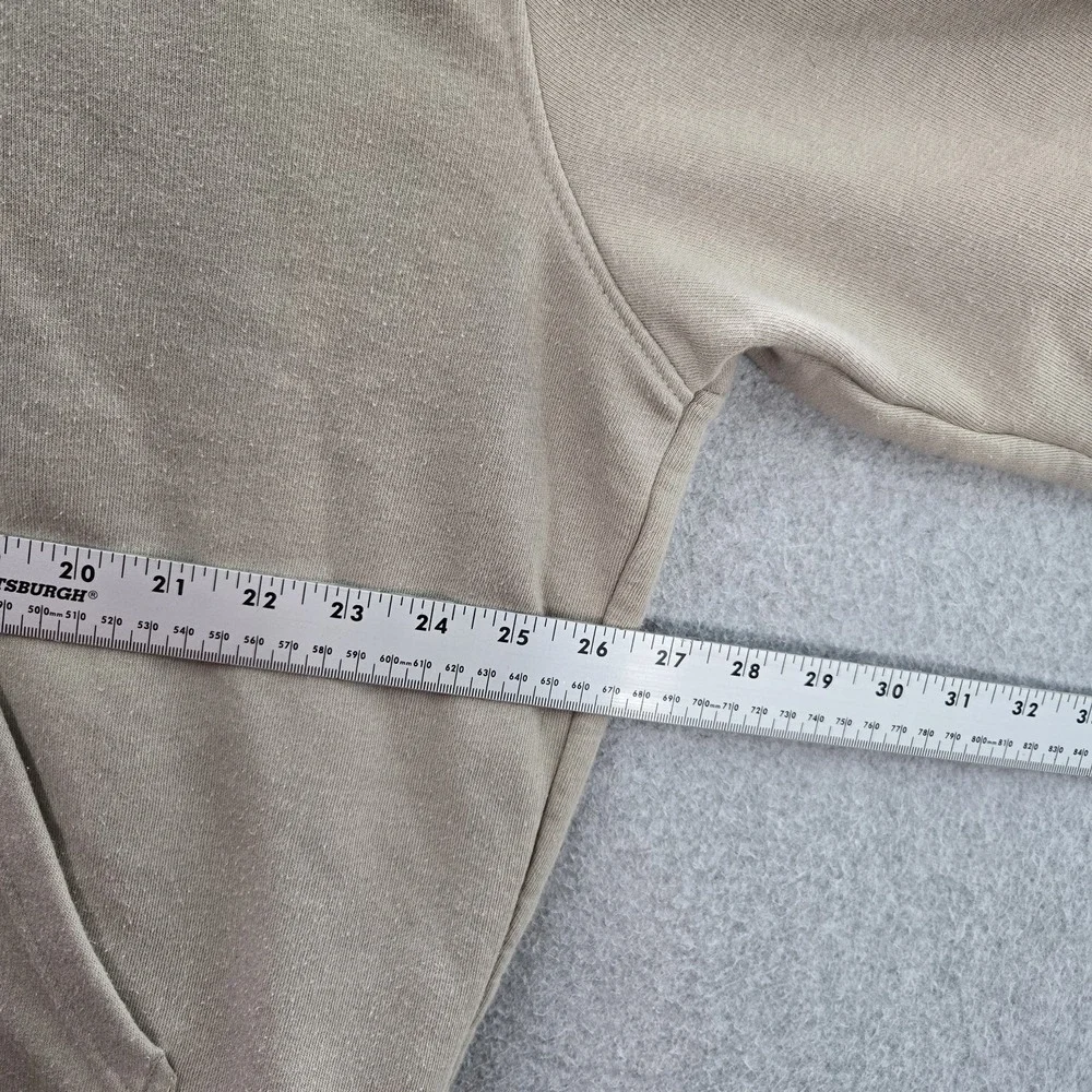 VINTAGE‎ Nike Men Hoodie XL Beige Y2K Mini Swoosh Logo Embroidered Pullover